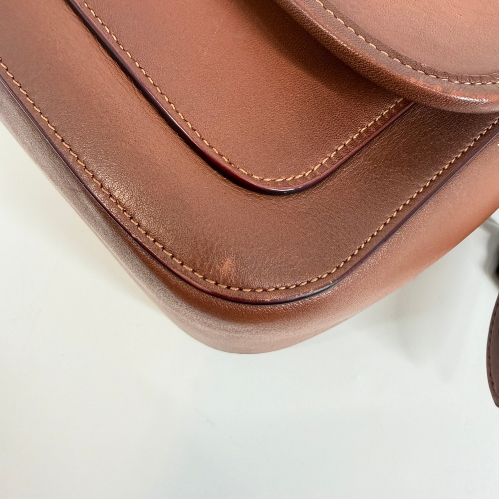 Coach Rambler 1941 Saddle Glovetanned‎ Leather Turnlock Brown Crossbody Bag - Picture 13 of 16